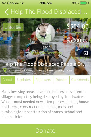 Donate Crowdfunding screenshot 3