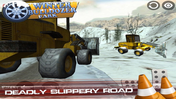 3D Winter Bulldozer Park Games screenshot-4