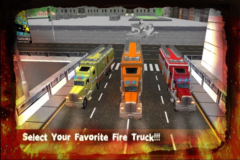 fire truck emergency evacuation vehicle parking Game 3D screenshot 2