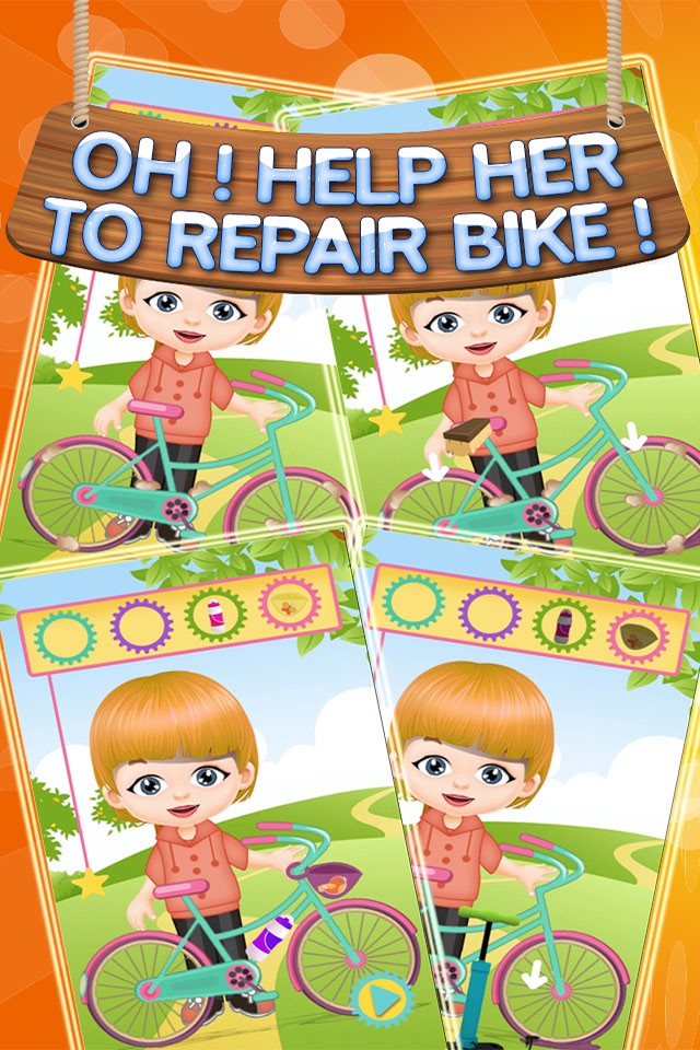 Ride Elsa's Bike - Kids School Bicycle Fun Adventure screenshot 2