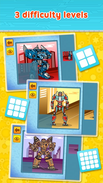 Amazing Heroic Robots - puzzle game for little boys and preschool kids - Free