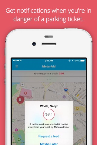 MeterAid - Locate Meter Maids, GPS Car Location, Time Reminder Alerts, Feed Meters & Parking Appiness for Boston City Driving screenshot 3