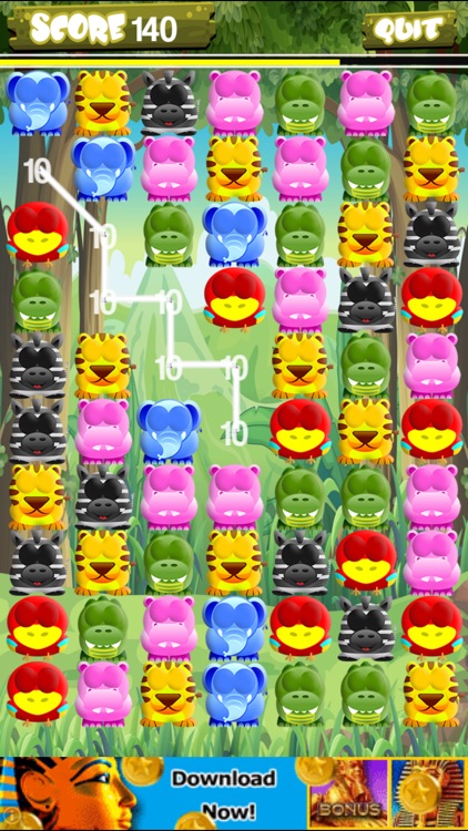 A Jungle Match Mania - Connect Wild Emoji Animals To Win screenshot-4