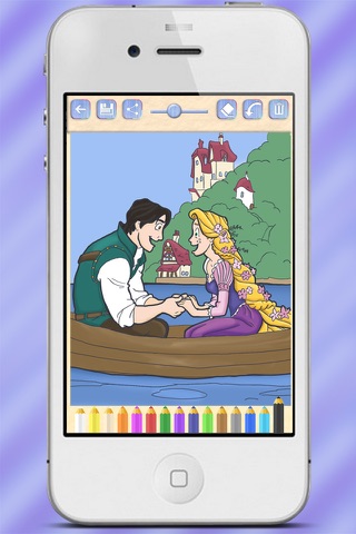 Rapunzel. Paint and color the princess with your finger - Premium screenshot 3