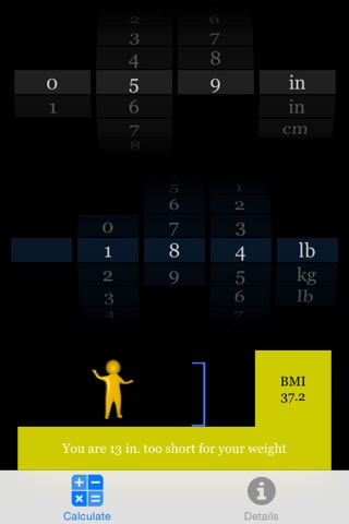 Too Short? BMI Calculator screenshot 2
