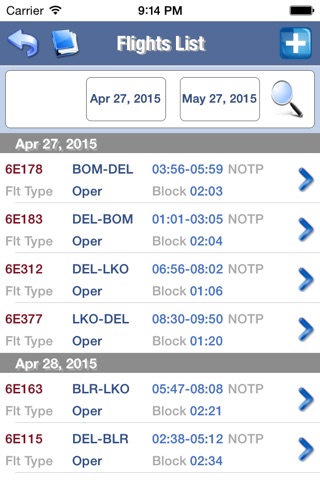 DGCA Flight Log screenshot 4