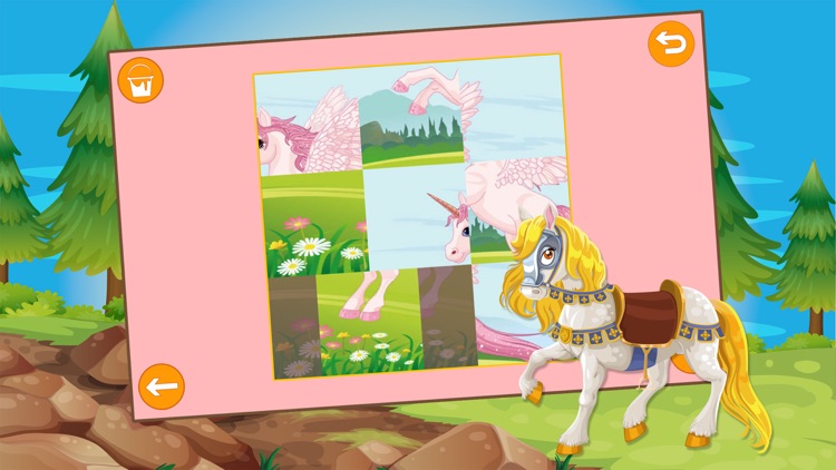 Kids Sliding Puzzle Horses free screenshot-3