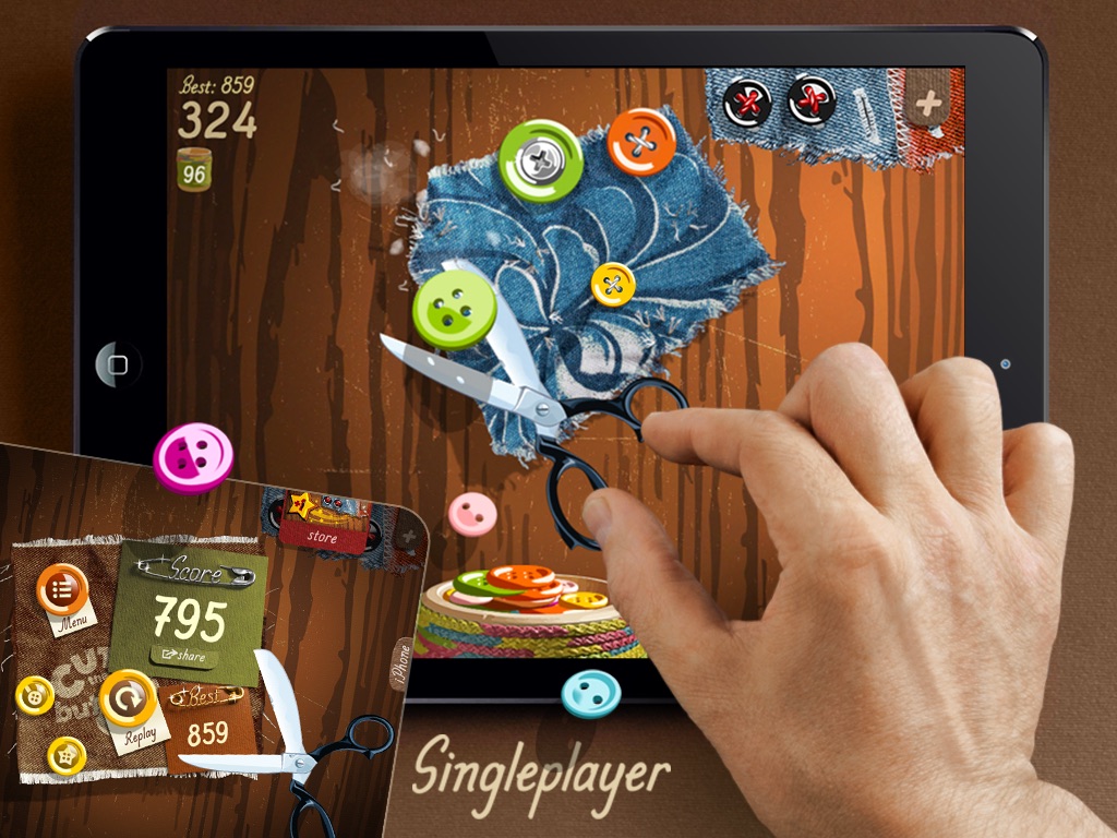 Screenshot do app Cut the Buttons HD