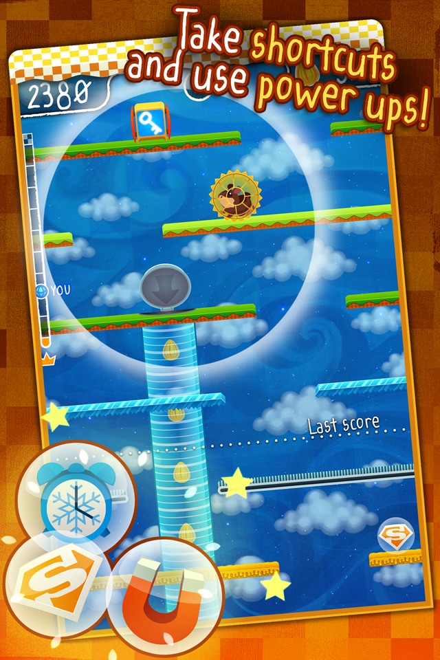 Hamster Roll - Cute Pet in a Running Wheel Platform Game screenshot 2