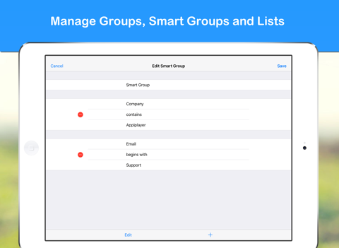 Скриншот из Smart Group Free: Email, SMS/Text & Contacts