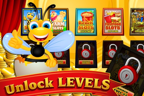 Honey Bee Slots Machine Casino - Free Play and Bonus Vegas Games screenshot 4