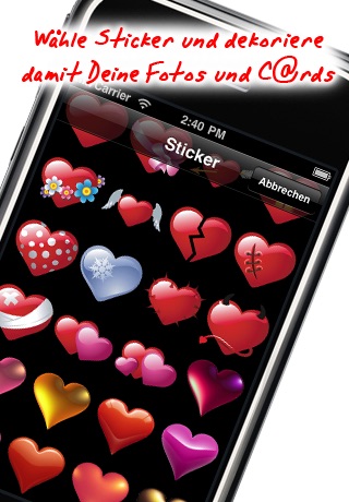 Heart C@rds (with Stickers) screenshot 2