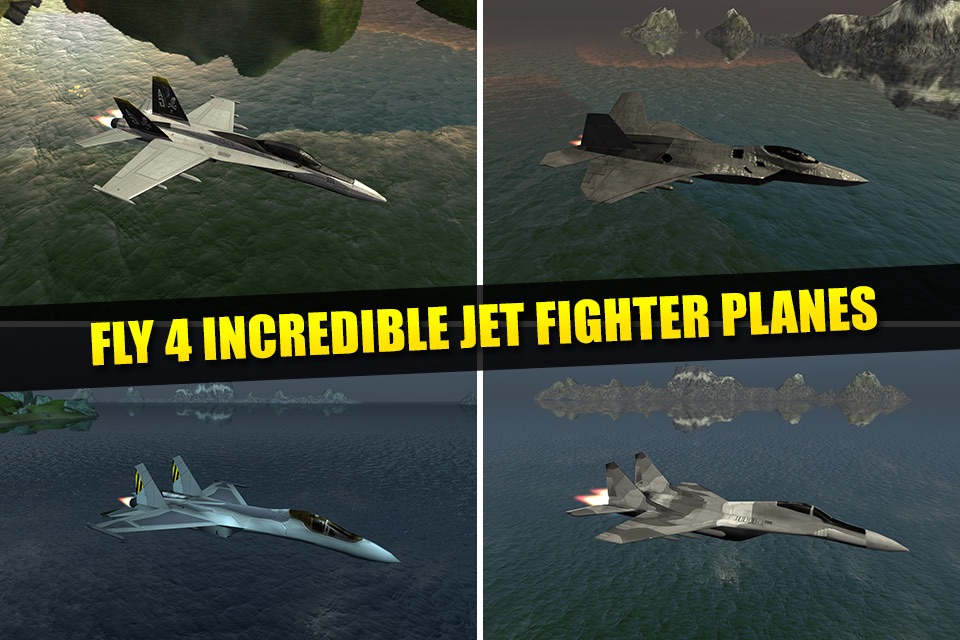 Jet Plane Fighter Pilot Flying Simulator Real War Combat Fighting Games screenshot 2
