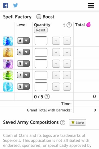 Calculator for "Clash of Clans" screenshot 3