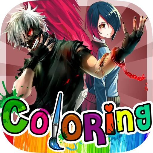 Coloring Anime & Manga Book : Painting Cartoon Brush For Tokyo Ghoul