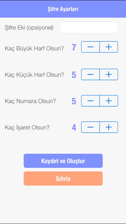 Güvenli Şifre Üretici
