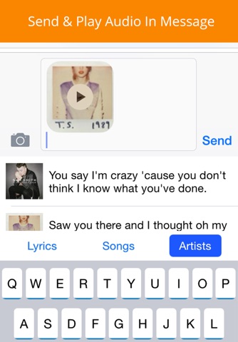 Zaptones Keyboard - Add Music, Movies, TV Show, and Sounds to conversations screenshot 4