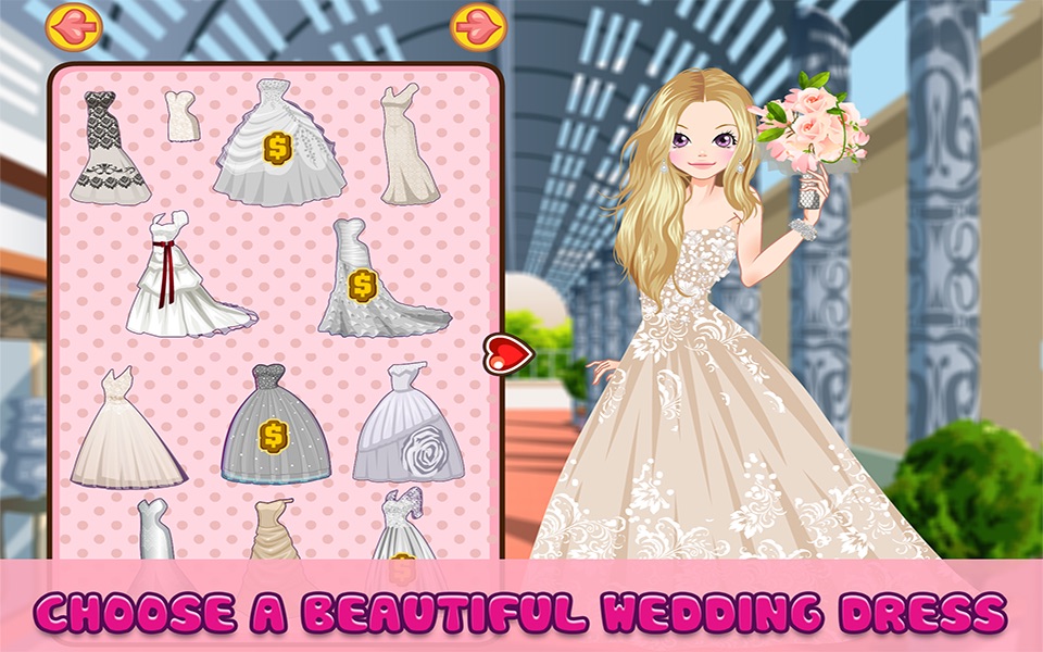 Las vegas wedding - Dressup and Makeup game for kids who love weddings screenshot 3