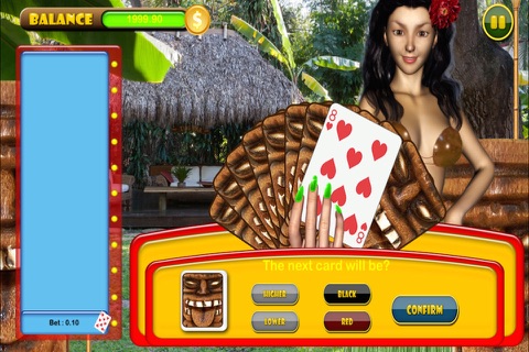Tiki Hi-Lo Lucky Cards screenshot 2