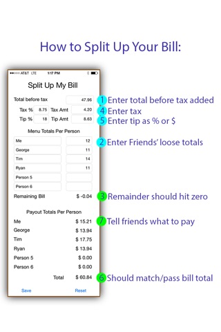 Split Up My Bill screenshot 2