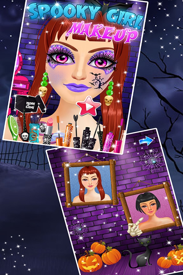 Anna's Spooky Makeup Salon Games for girls screenshot 3