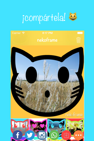 nekoframe - share cute framed pics to instagram and facebook screenshot 3