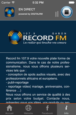 Record FM Gabon screenshot 2