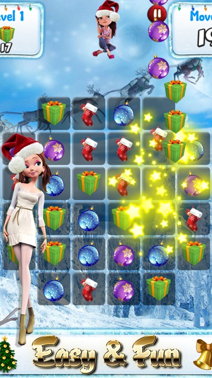 Santa Games and Puzzles - Swipe yummy candy to make it collect jewels for Christmas! screenshot-3