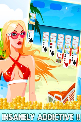 Beach Girls Solitaire - A Hot Classical Casino Cards Game! screenshot 2