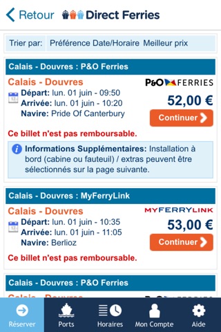 Direct Ferries screenshot 2