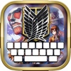 Manga & Anime Keyboard : Custom Color & Wallpaper Themes in Attack on Titan Style