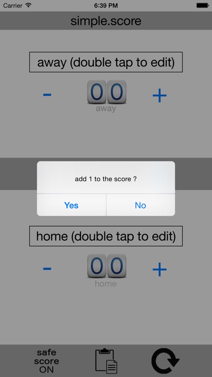 Simple Score - the simplest way to keep score from the bleachers