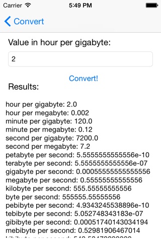 Bandwidth converter screenshot 3