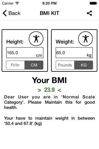 BMI BREAK screenshot 2
