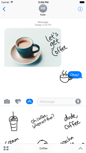 Coffee sticker pack - drink stickers for