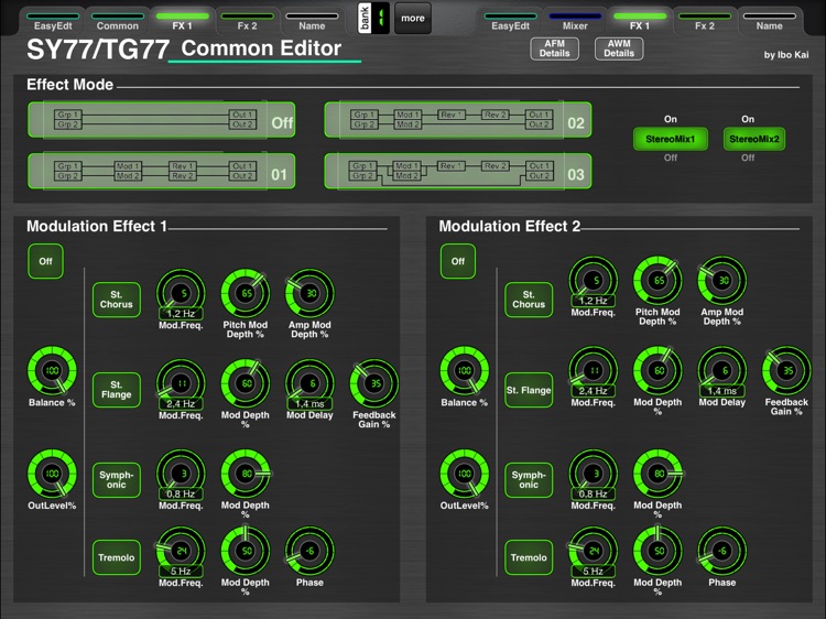 MD77: Yamaha SY77/TG77 Editor