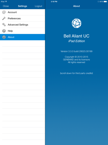 Bell Aliant Unified Communications for iPad screenshot 4
