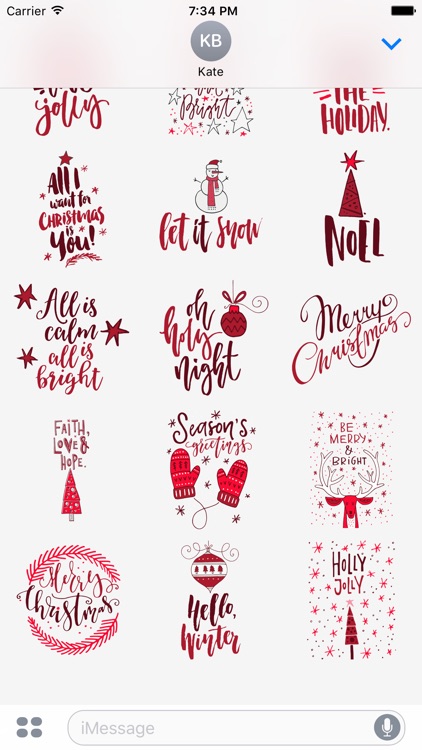 Christmas Greetings for iMessage Stickers screenshot-4