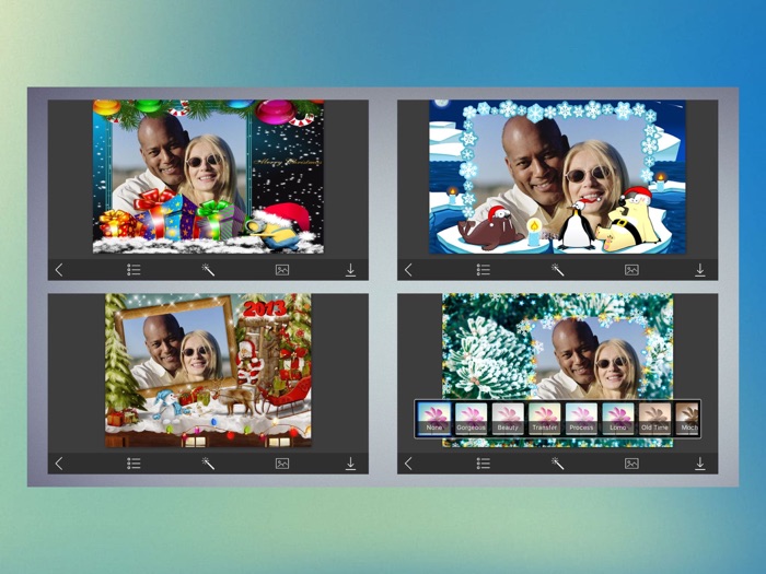 Santa Picture Frame - insta frames for photo