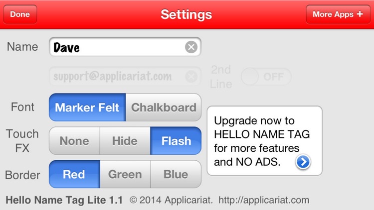 Hello Name Tag Lite - Hello My Name Is nametag ID