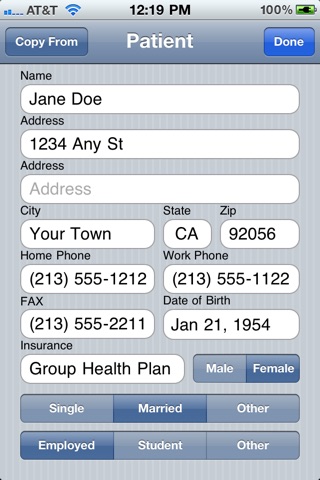 Family Medical Information screenshot 3