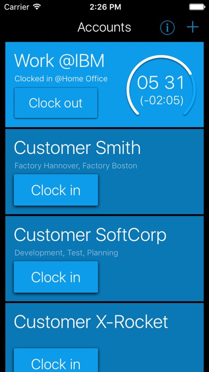 123 Clocking - Automatic time tracking, time sheet and work log