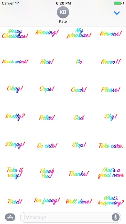 Expressions Colourful Stickers for iMessage