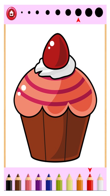 Cupcake Coloring Book - Draw Paint Kids Game