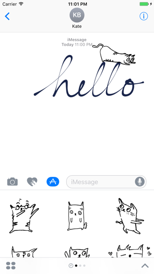 Cute Hand Drawn Cat Sticker #2(圖2)-速報App