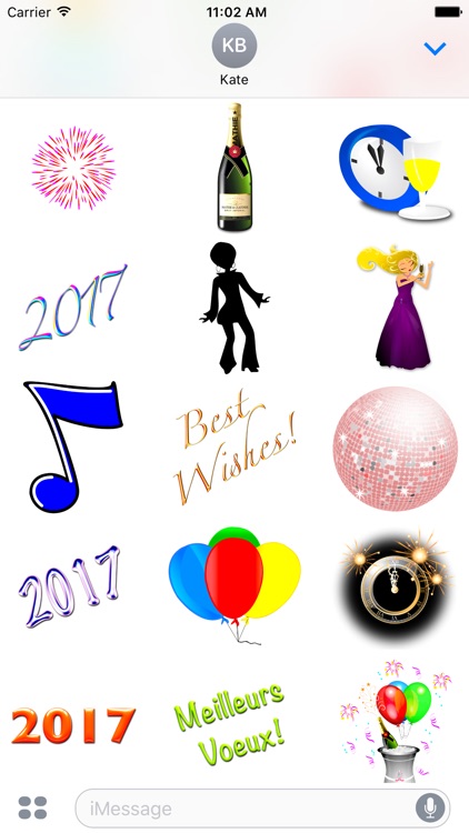 Happy New Year 2017 • 80 stickers for iMessage screenshot-4