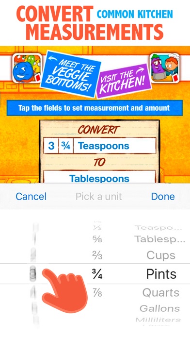 Veggie Bottoms Kitchen Helper – Timer & Converter screenshot 3