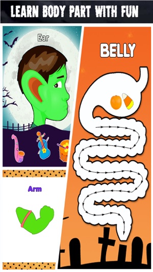 Learning Monster Body Parts - Halloween Game(圖2)-速報App