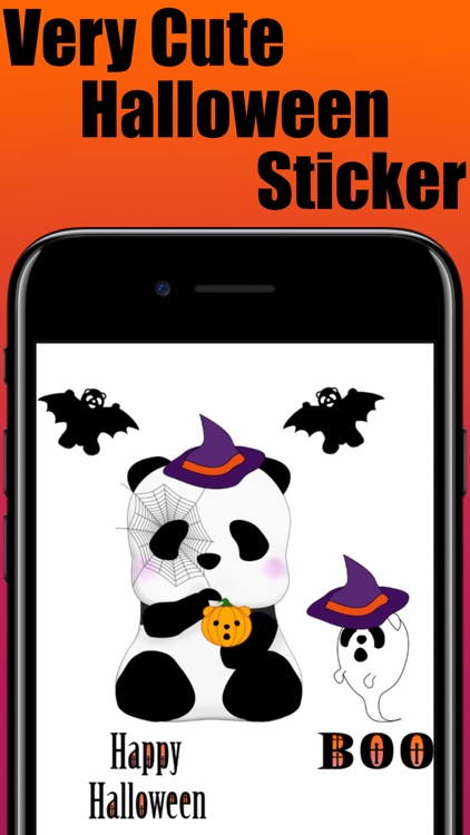 Panda in Halloween - cute sticker