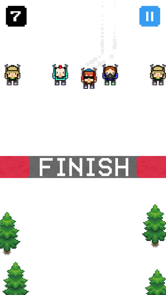 Christmas Triple Skiing - Run Run Pixcel 2D